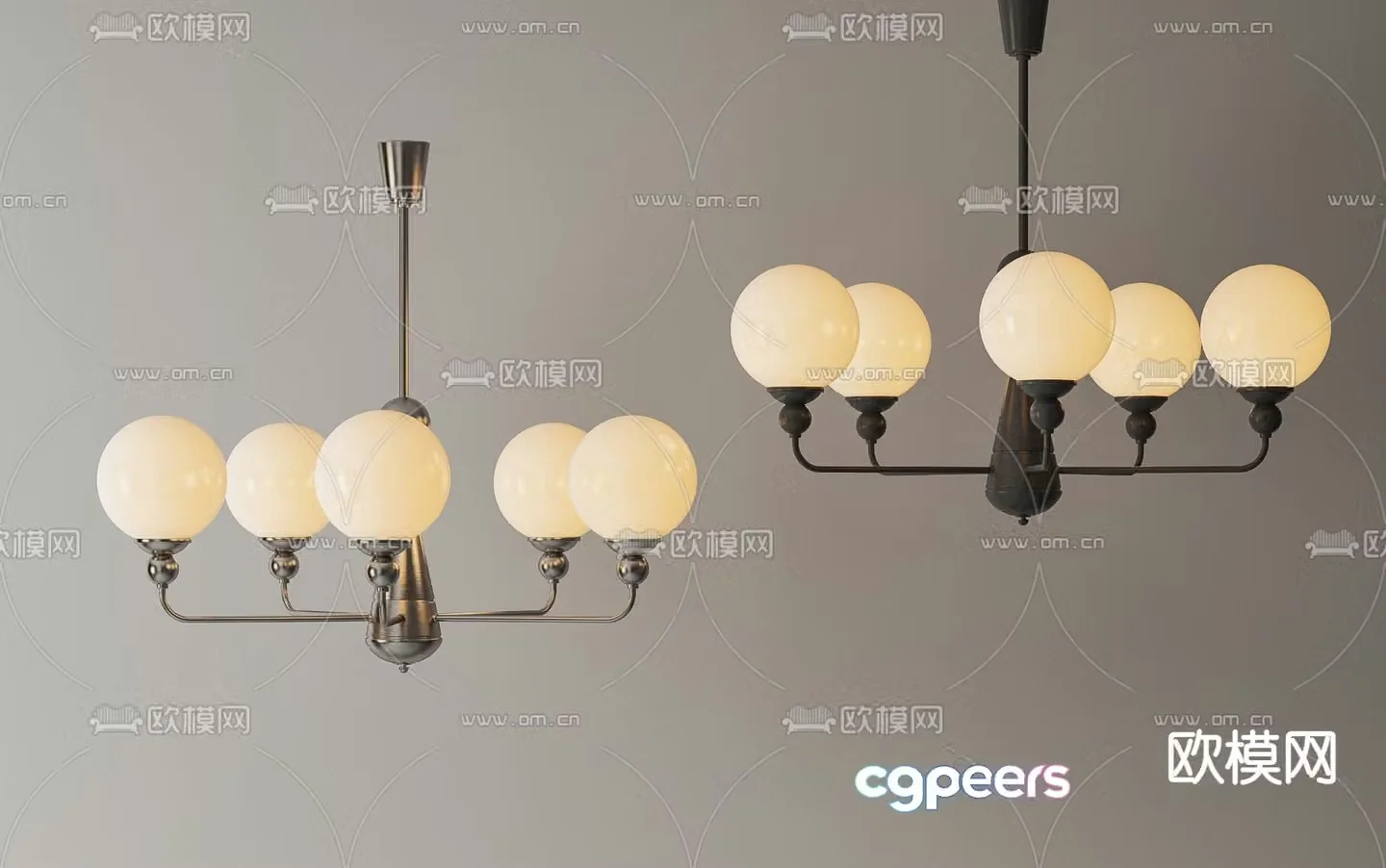 French chandelier art chandelier 3d model