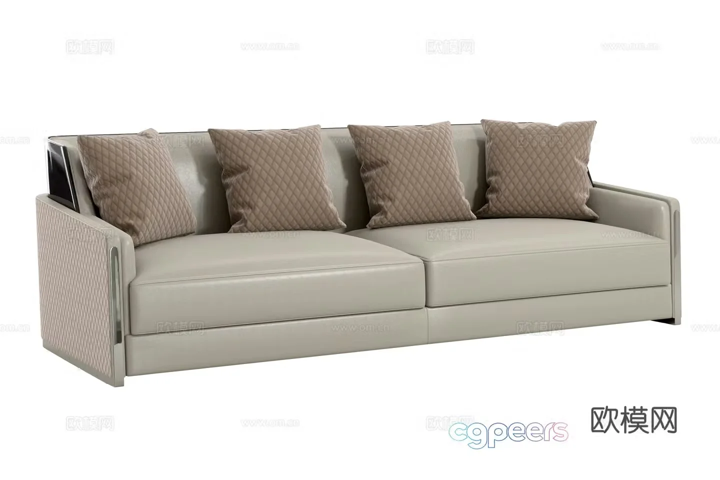 Modern multi-seater sofa 3d model