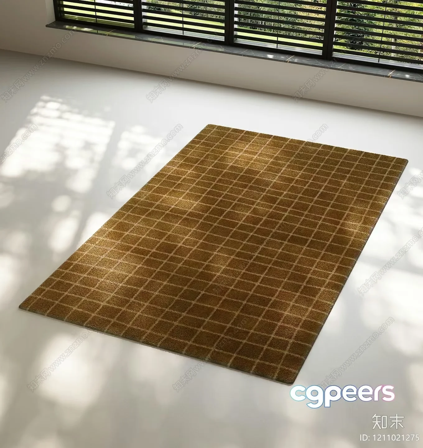 Cozy Brown Rug 3D Model – 9980 – VRAY Render