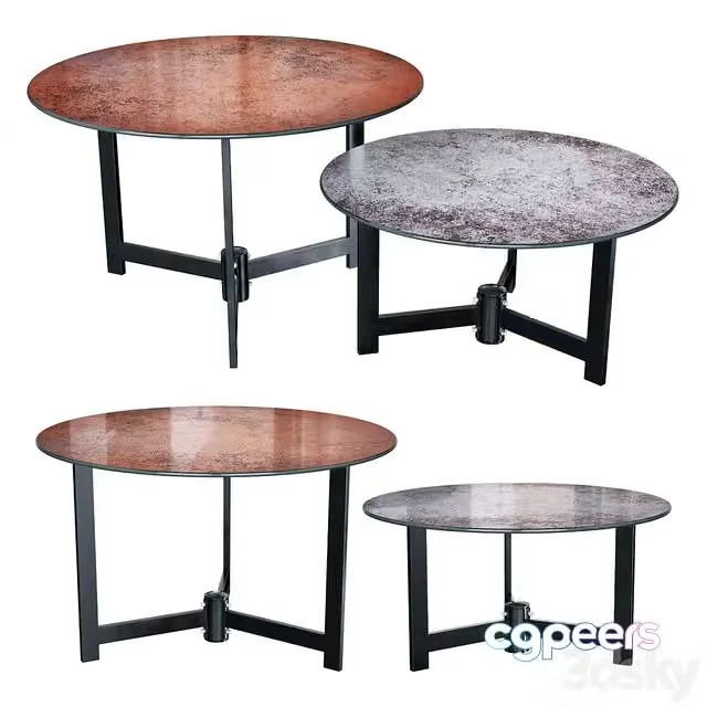3ds Max Free – Halmar TWINS set of 2 coffee tables (gray, brown)