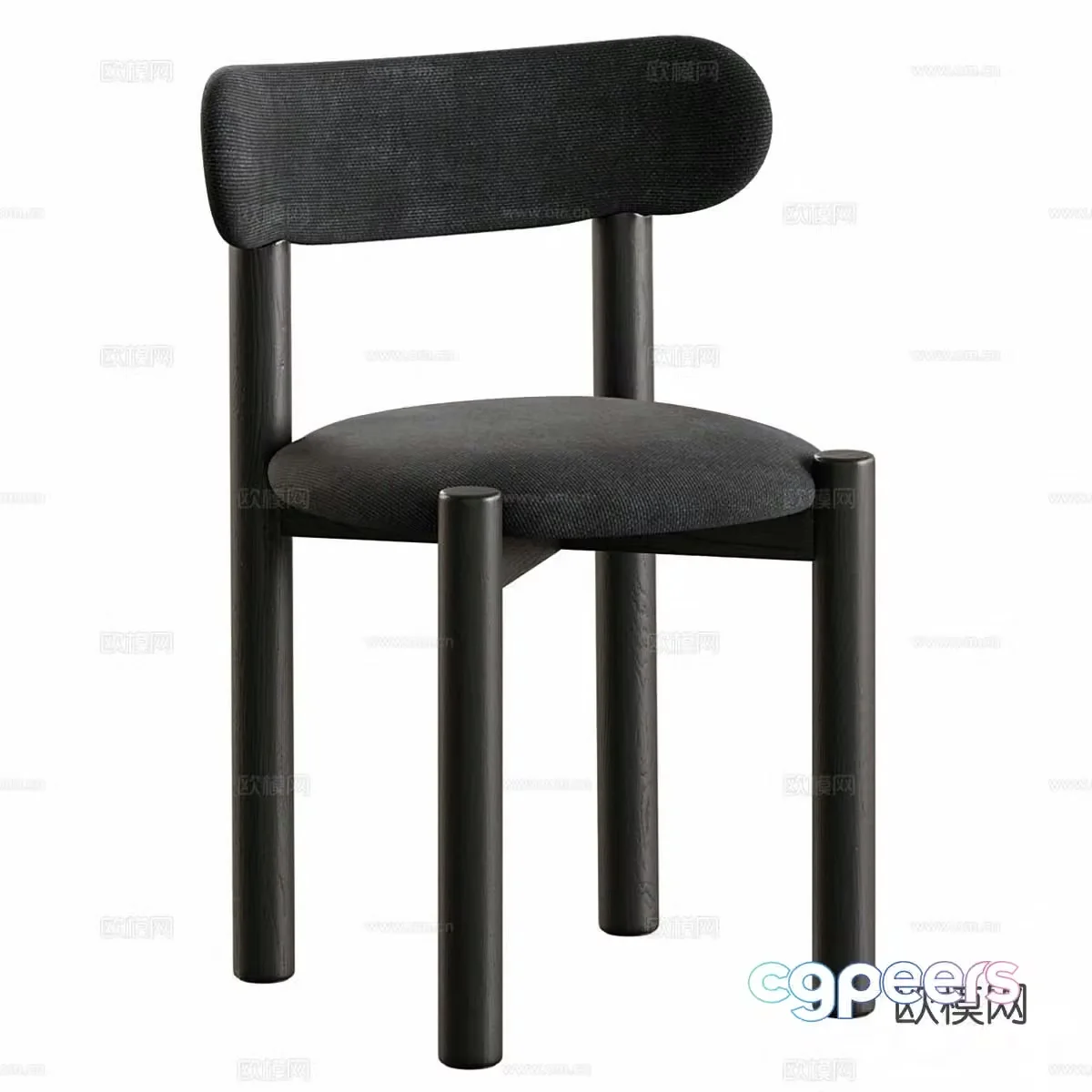 kavehome nordic chair dining chair 3d model