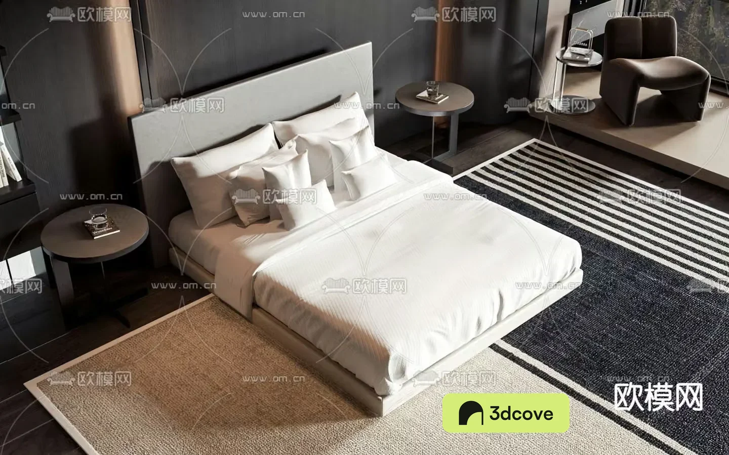 Modern double bed