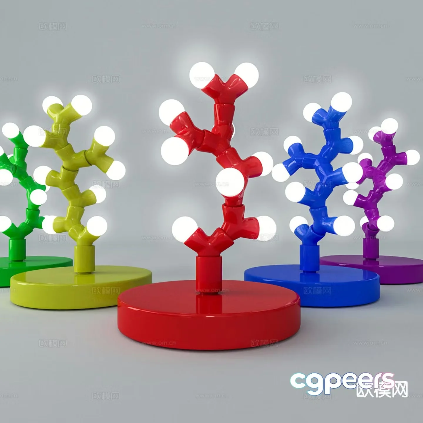 Modern children’s room table lamp 3d model