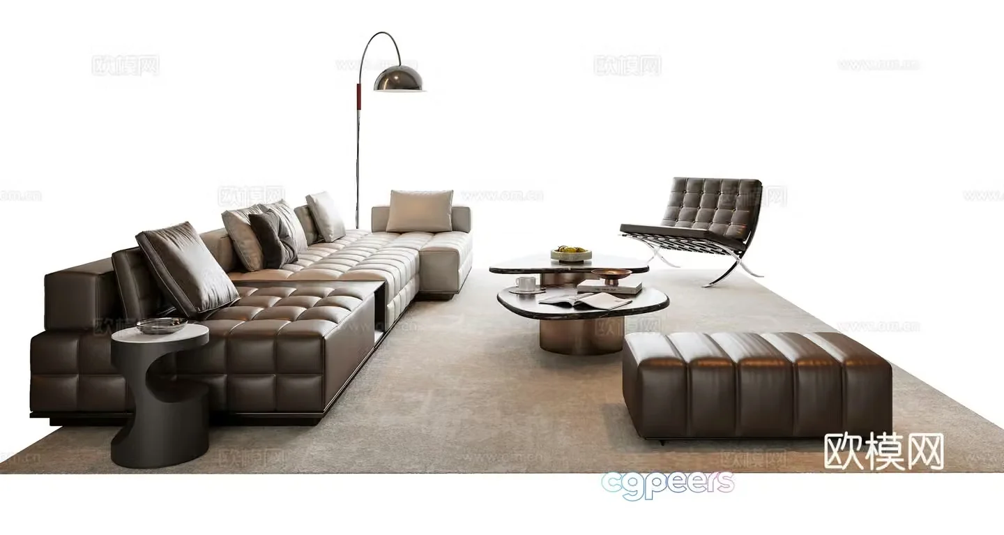 Italian combination sofa 3D model