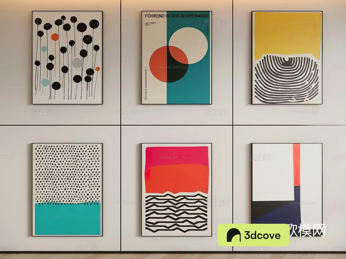 Modern dopamine combination hanging painting