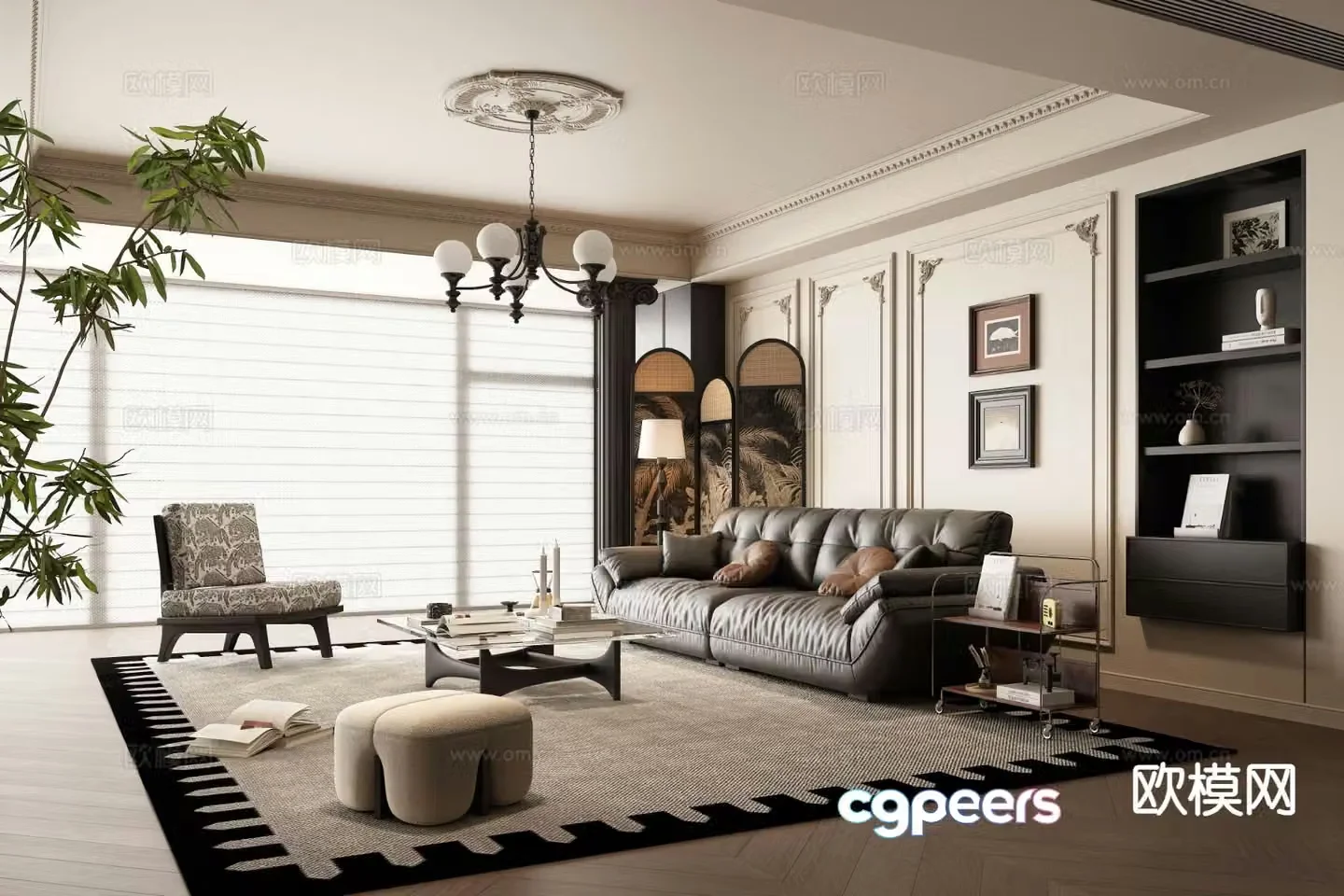 French living room 3d model