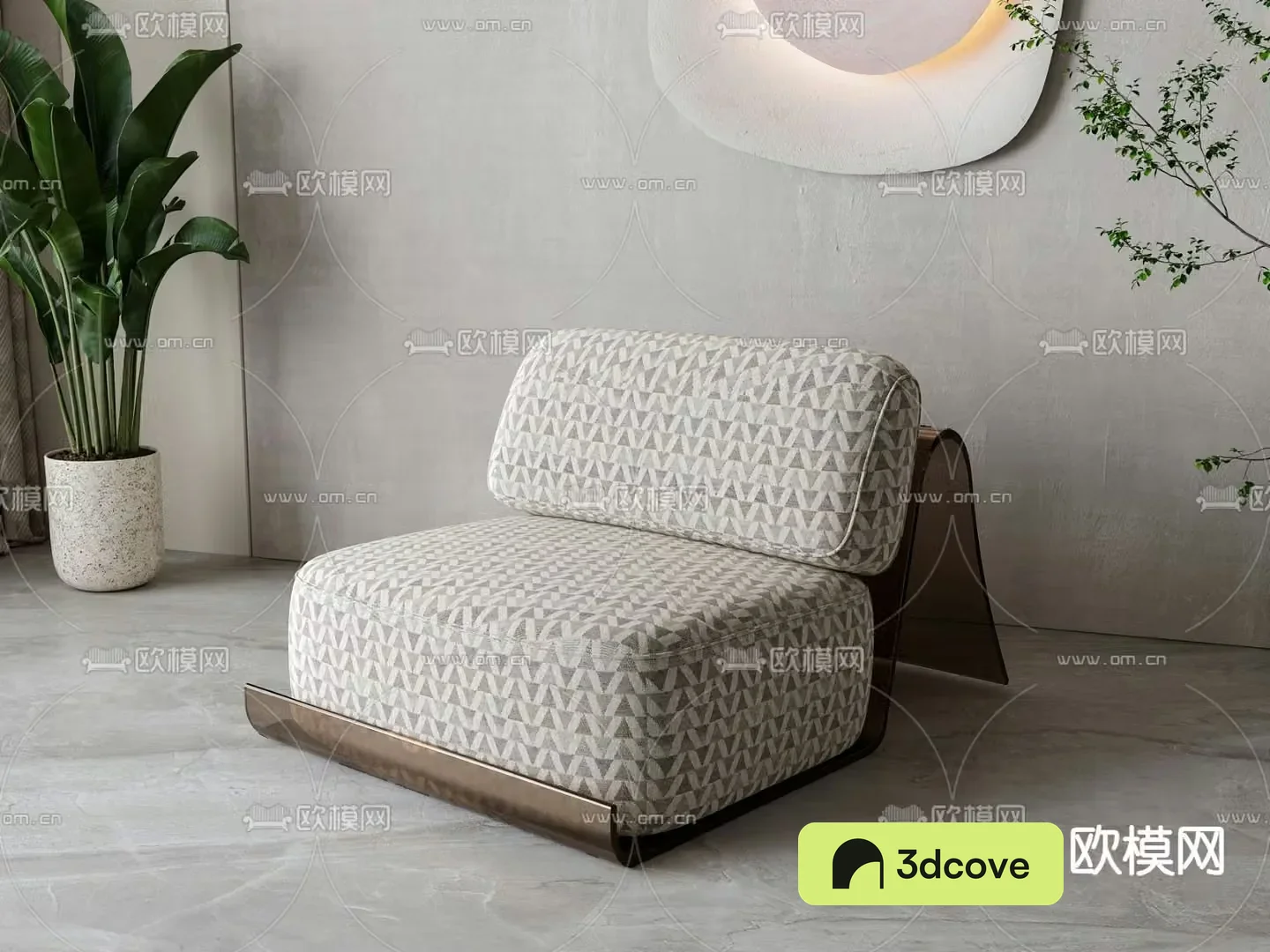 Single sofa fabric sofa