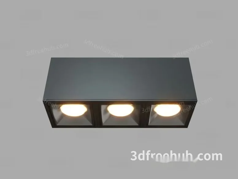 Light Fixture With Four Lights 3D Model – 23249 – VRAY Render