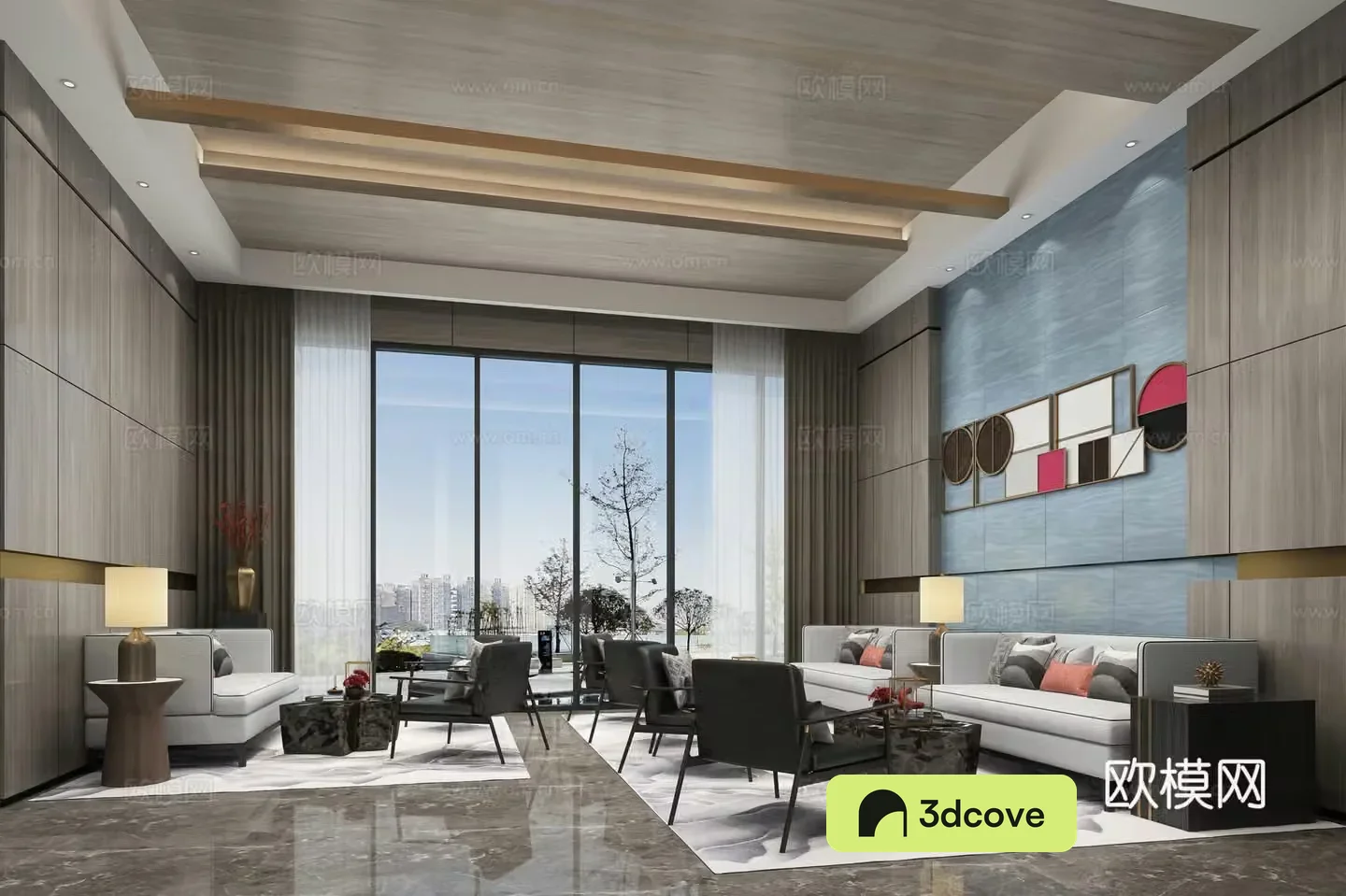 new Chinese-style sales office negotiation area