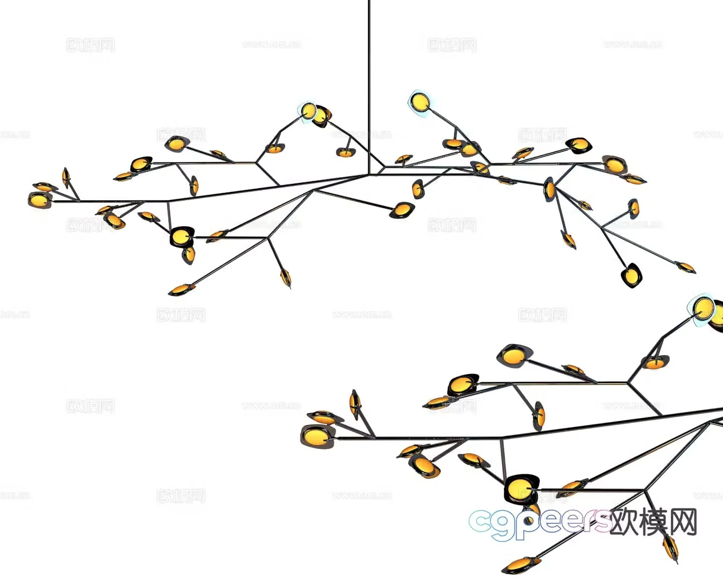 Creative decorative lamp lobby lamp 3d model