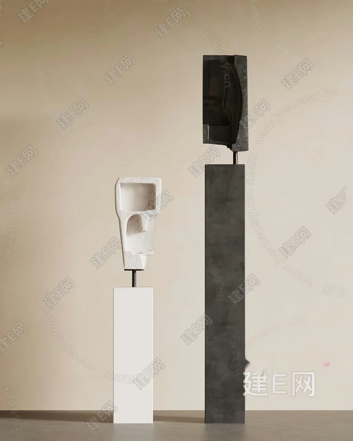 A Sculpture On Display 3D Model – 7095 – VRAY Render