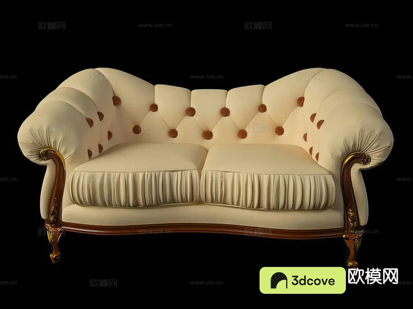 American sofa leather double sofa