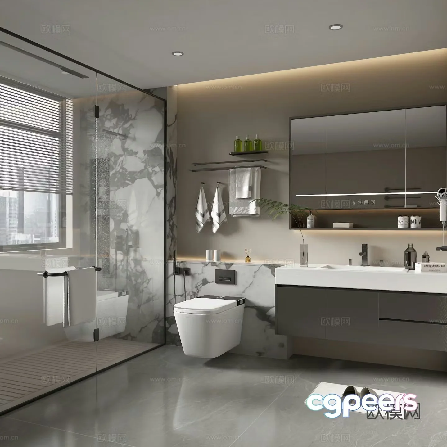 Modern bathroom bathroom 3d model