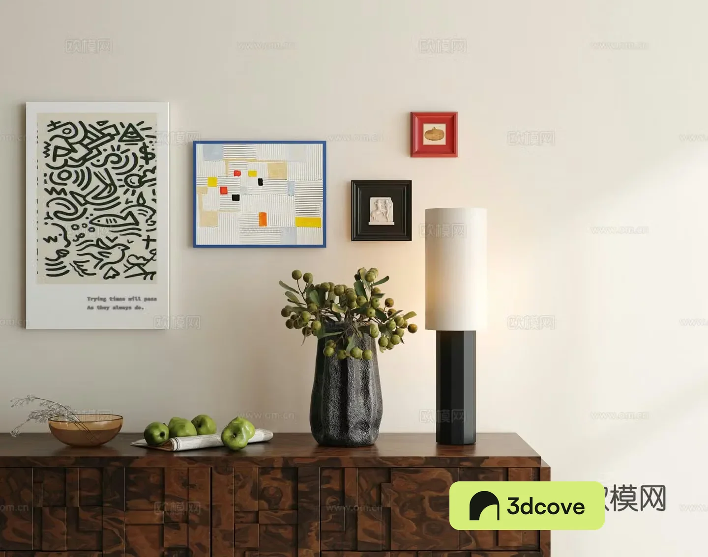 Wasabi vintage hanging paintings study hanging paintings entrance hanging paintings living room hanging paintings Wasabi wind ornaments 3D model