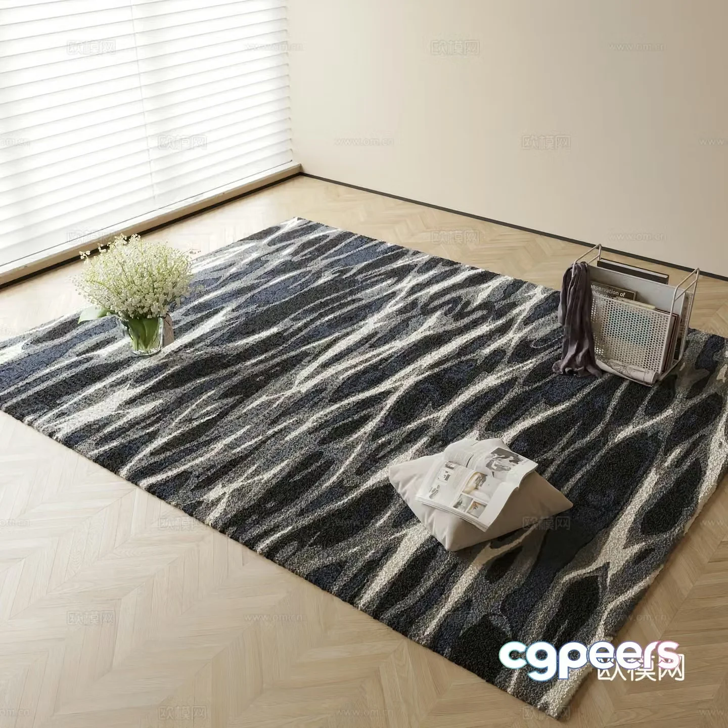 Modern corrugated carpet 3d model