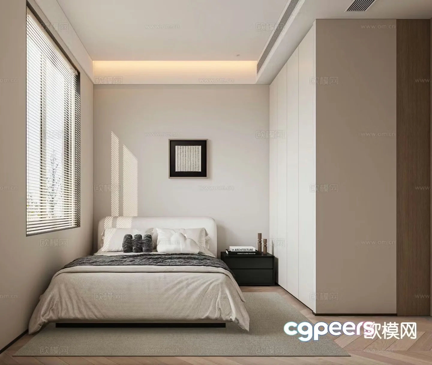 Italian style bedroom master bedroom 3d model