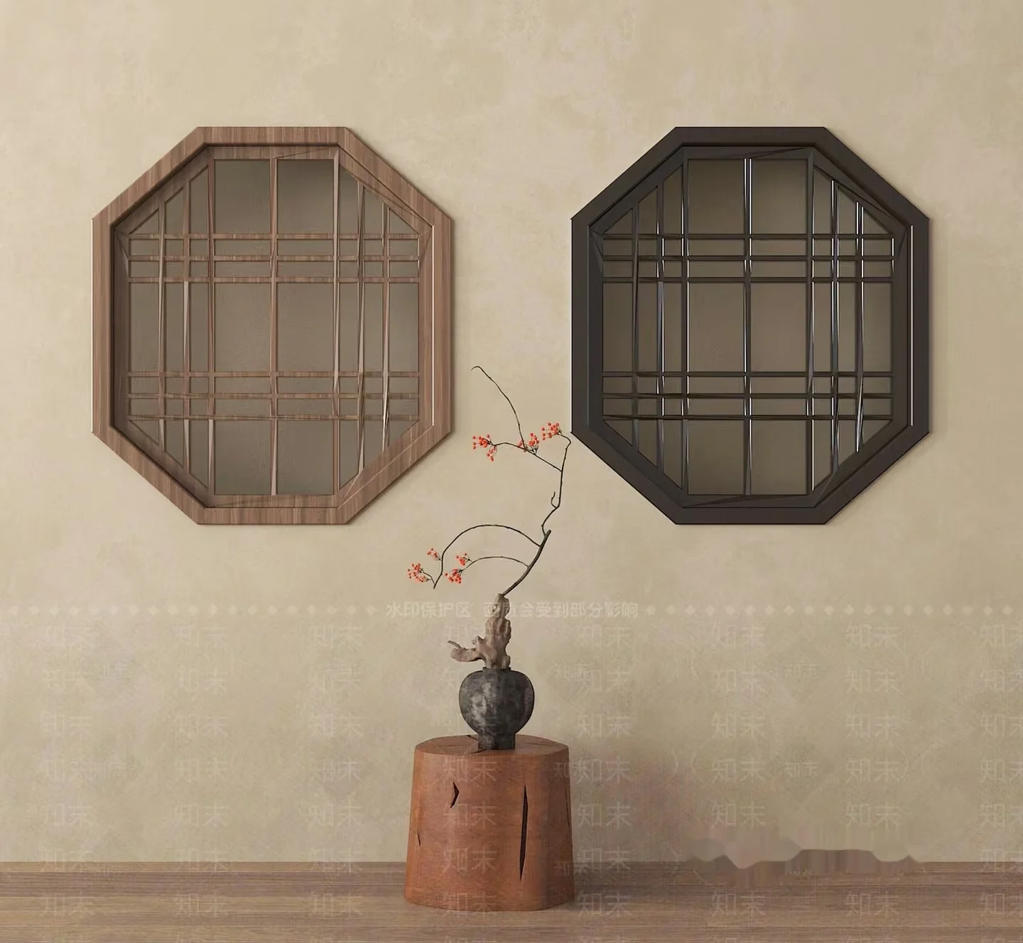 Traditional Japanese Decor 3D Model – 5479 – VRAY Render