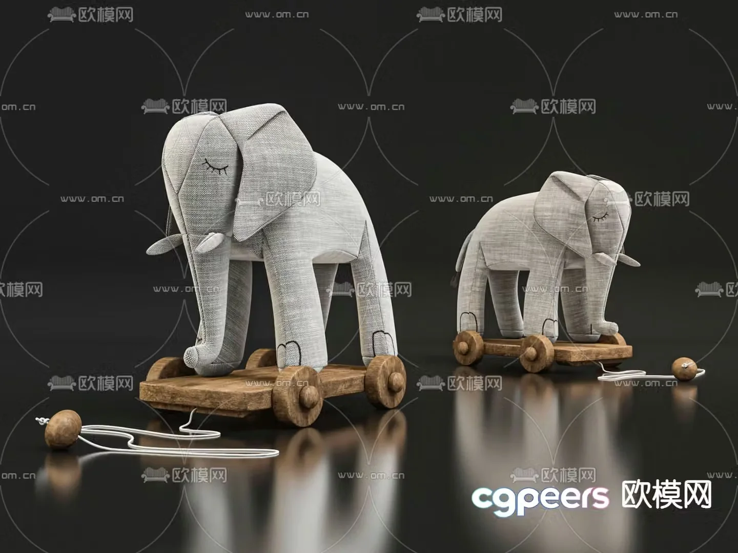 Modern elephant doll toy doll 3d model