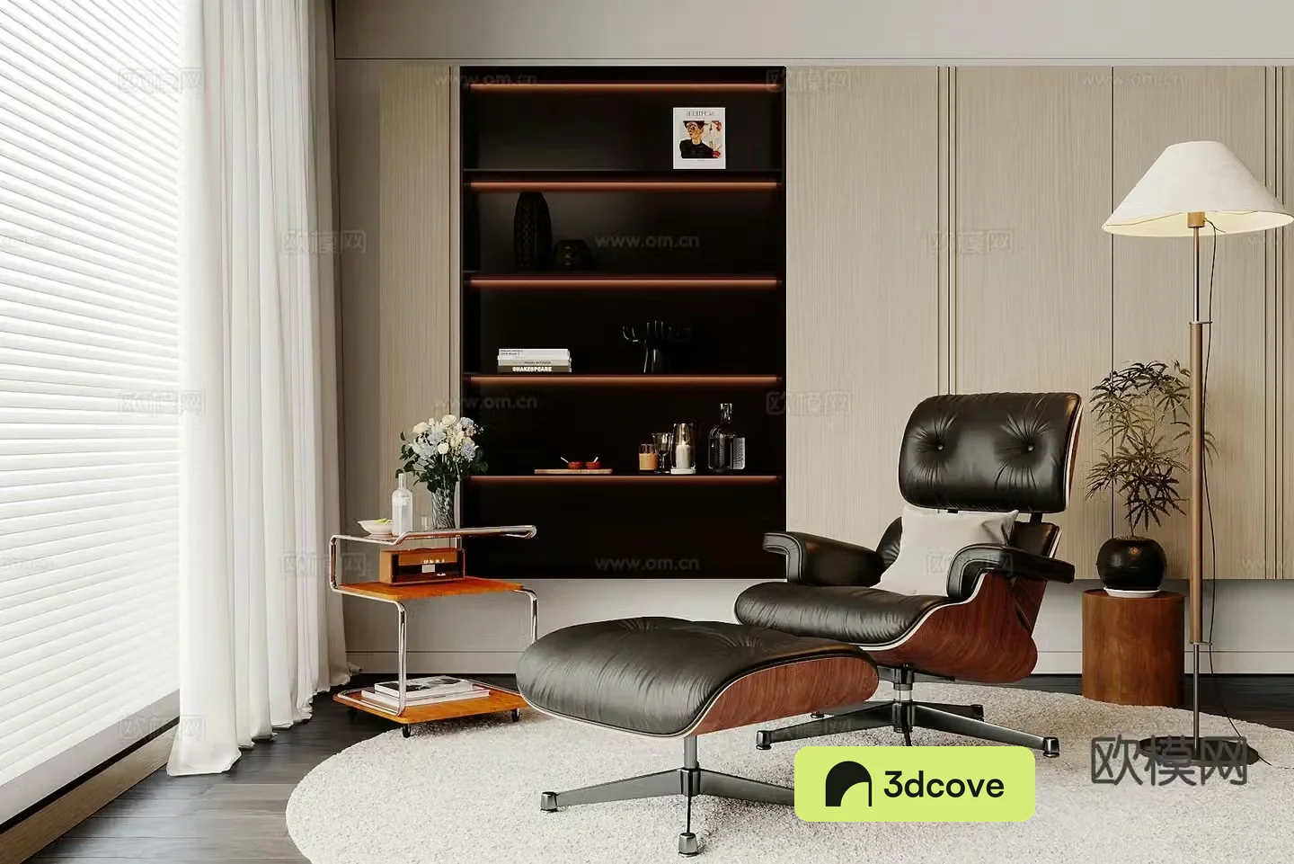 Modern lounge chair leather chair