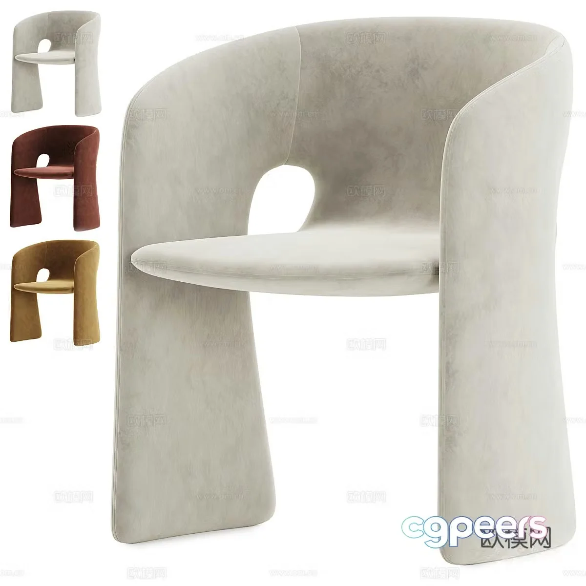 Italian Celeste dining chair chair 3d model