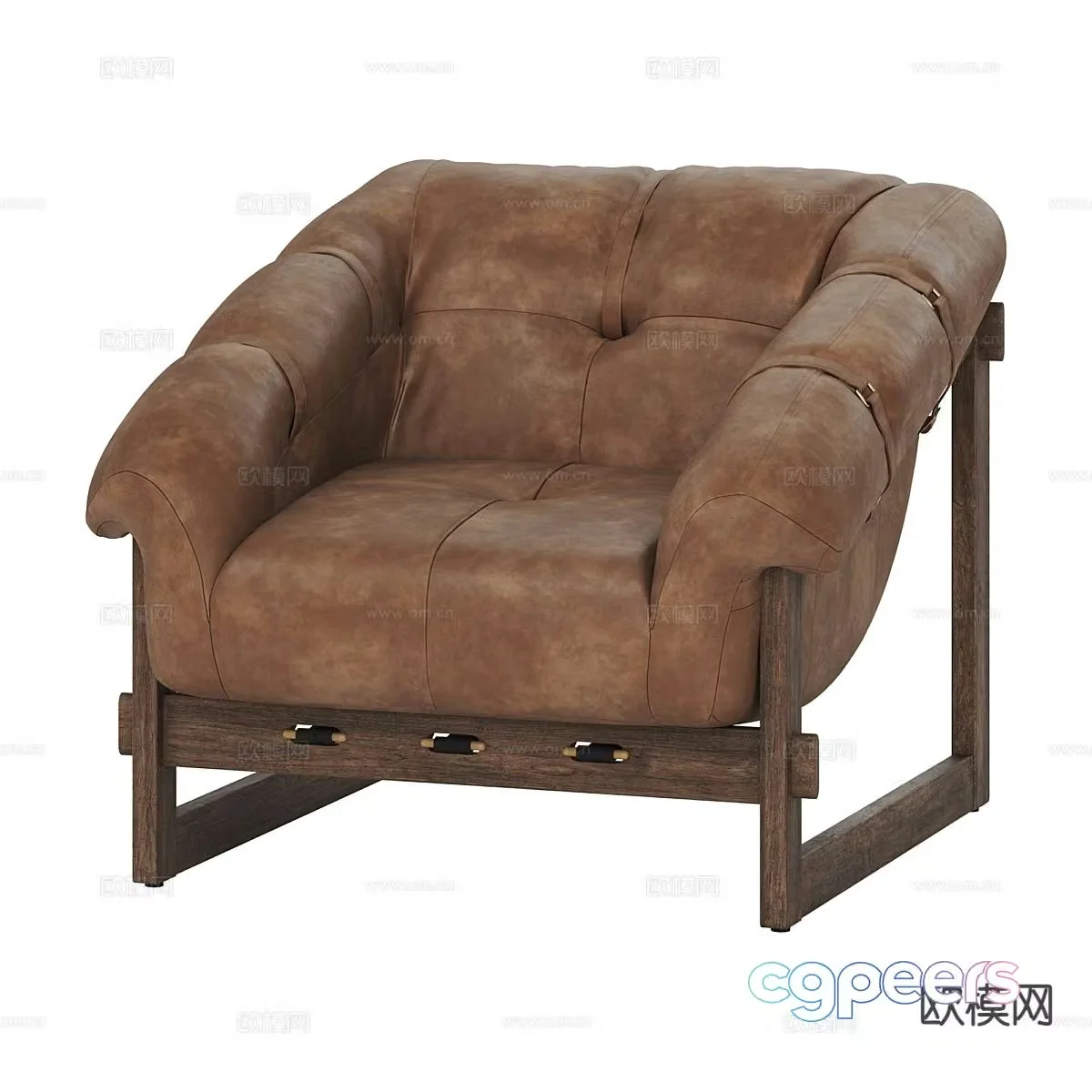 Nordic single sofa 3d model
