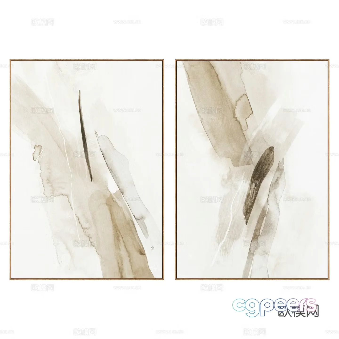 Modern hanging painting 3d model