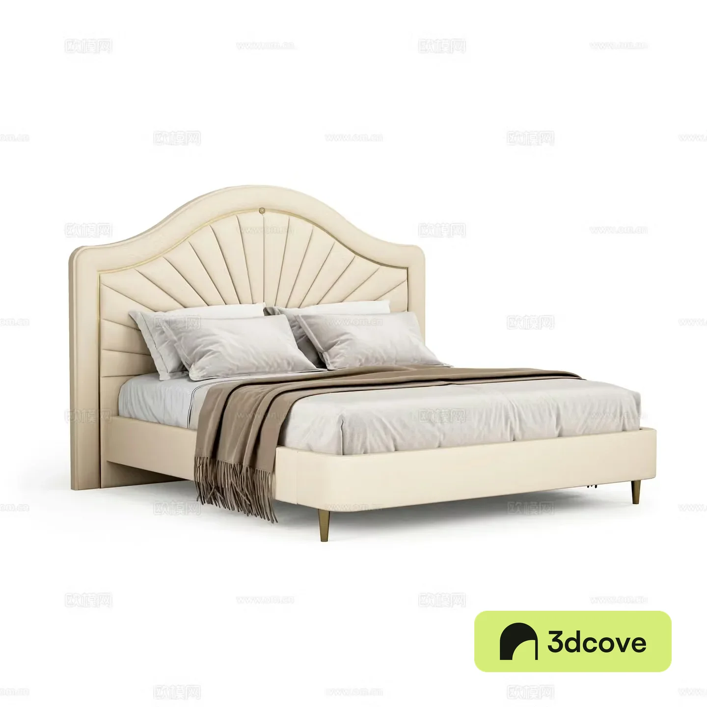 Light luxury double bed