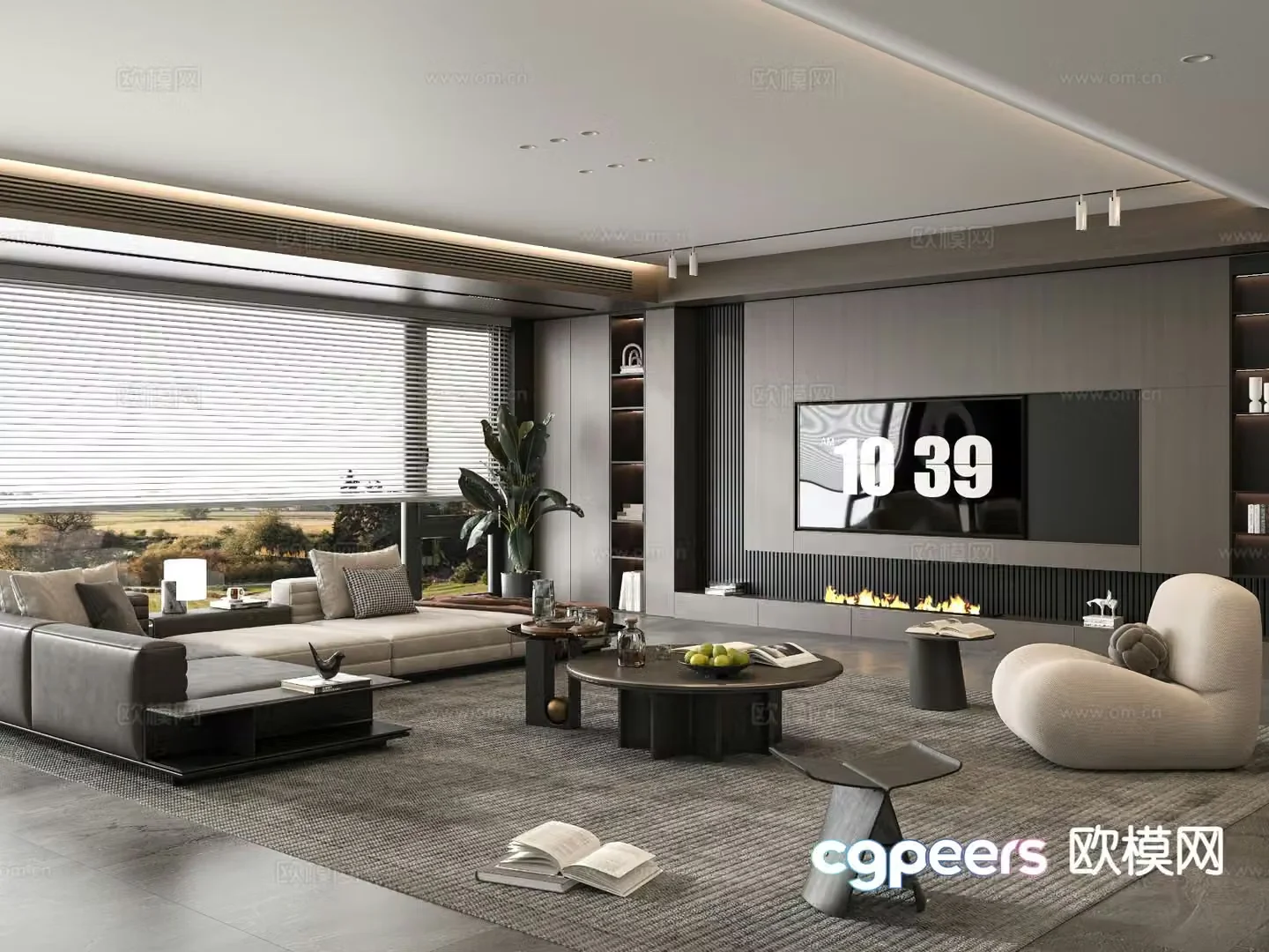 Italian living room 3d model