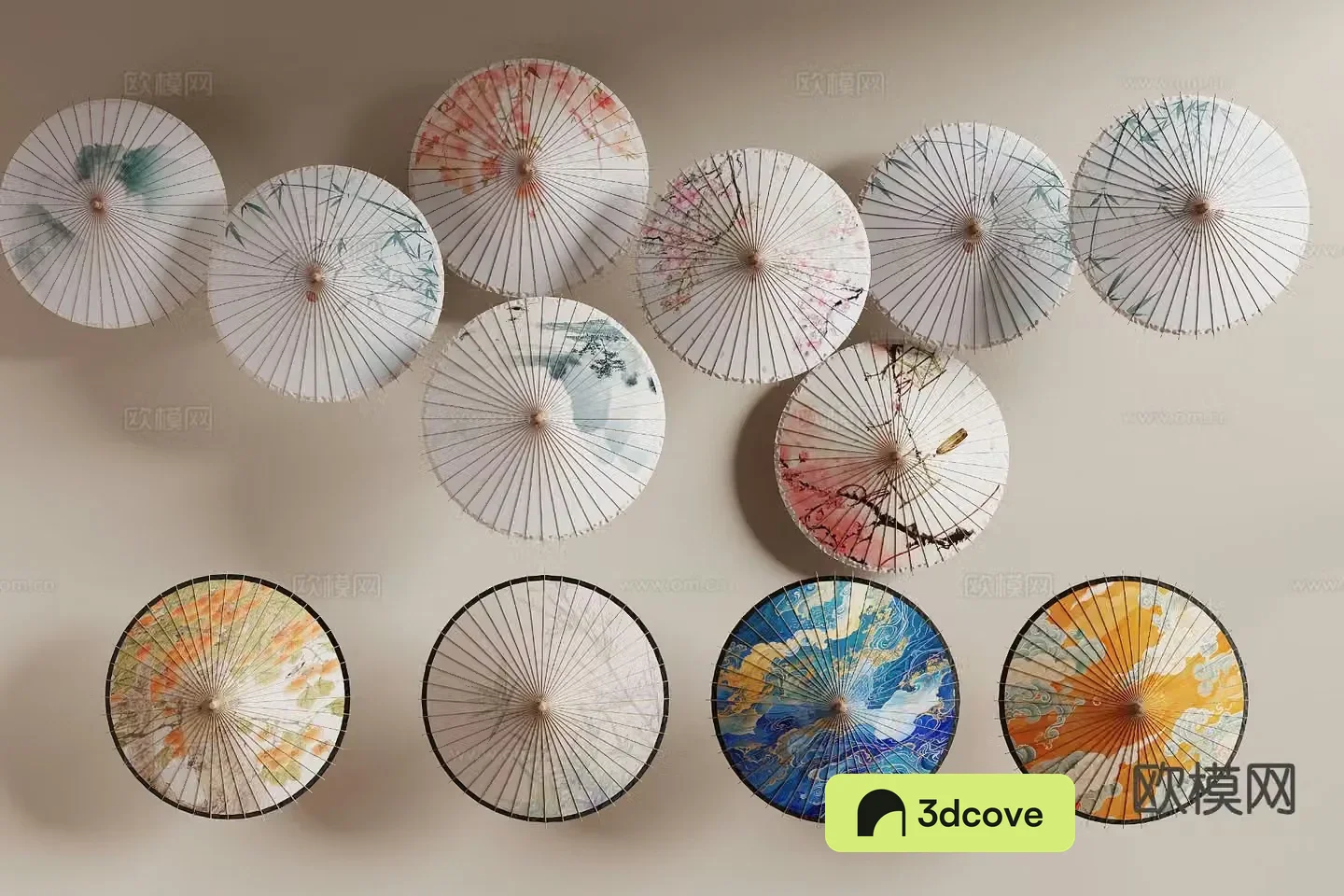 New Chinese style oil paper umbrella Meichen pendant