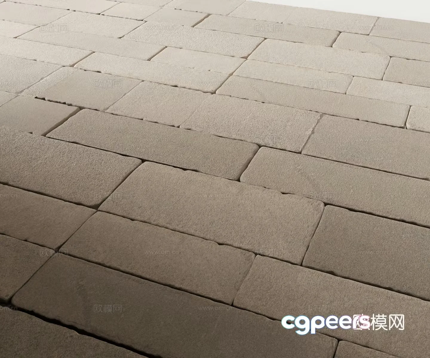 Building materials bluestone bricks outdoor brick 3d model