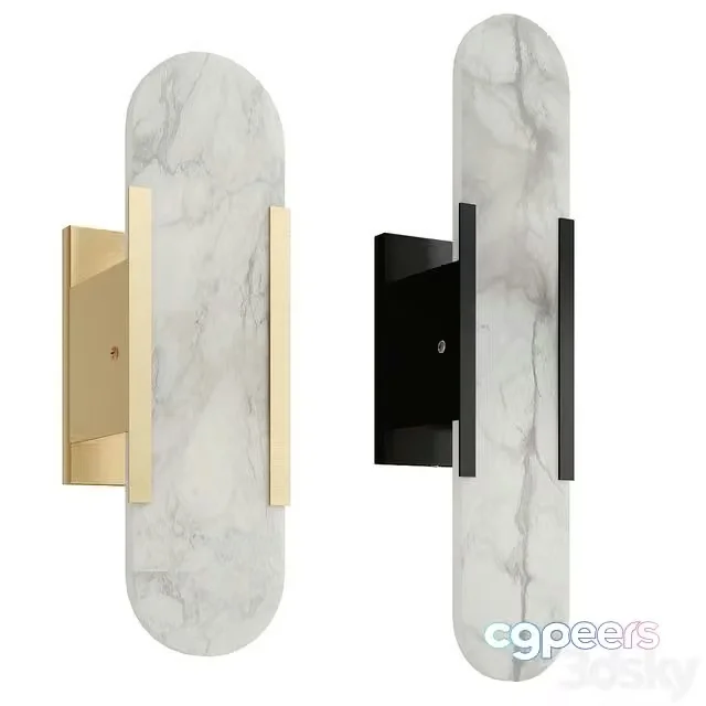 3ds Max Free – Geometric Harmony Alabaster Wall Lamp