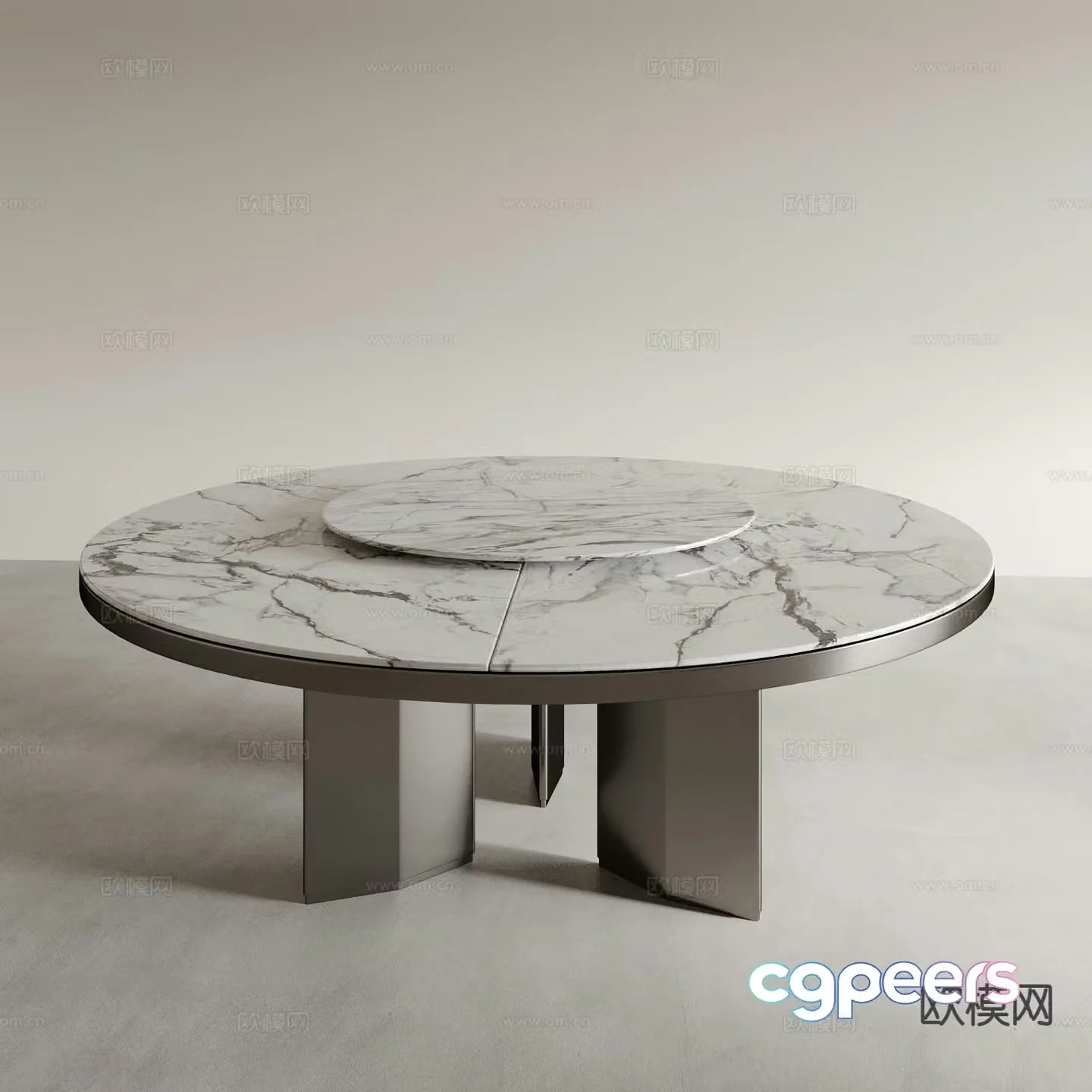 Modern dining table 3d model