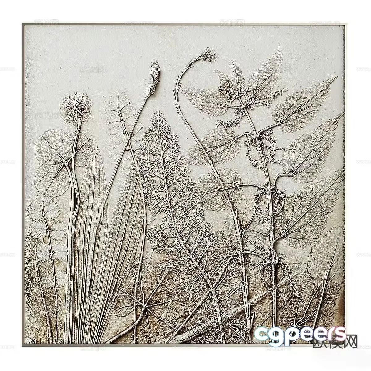 French three-dimensional painting oil painting abstract painting 3d model