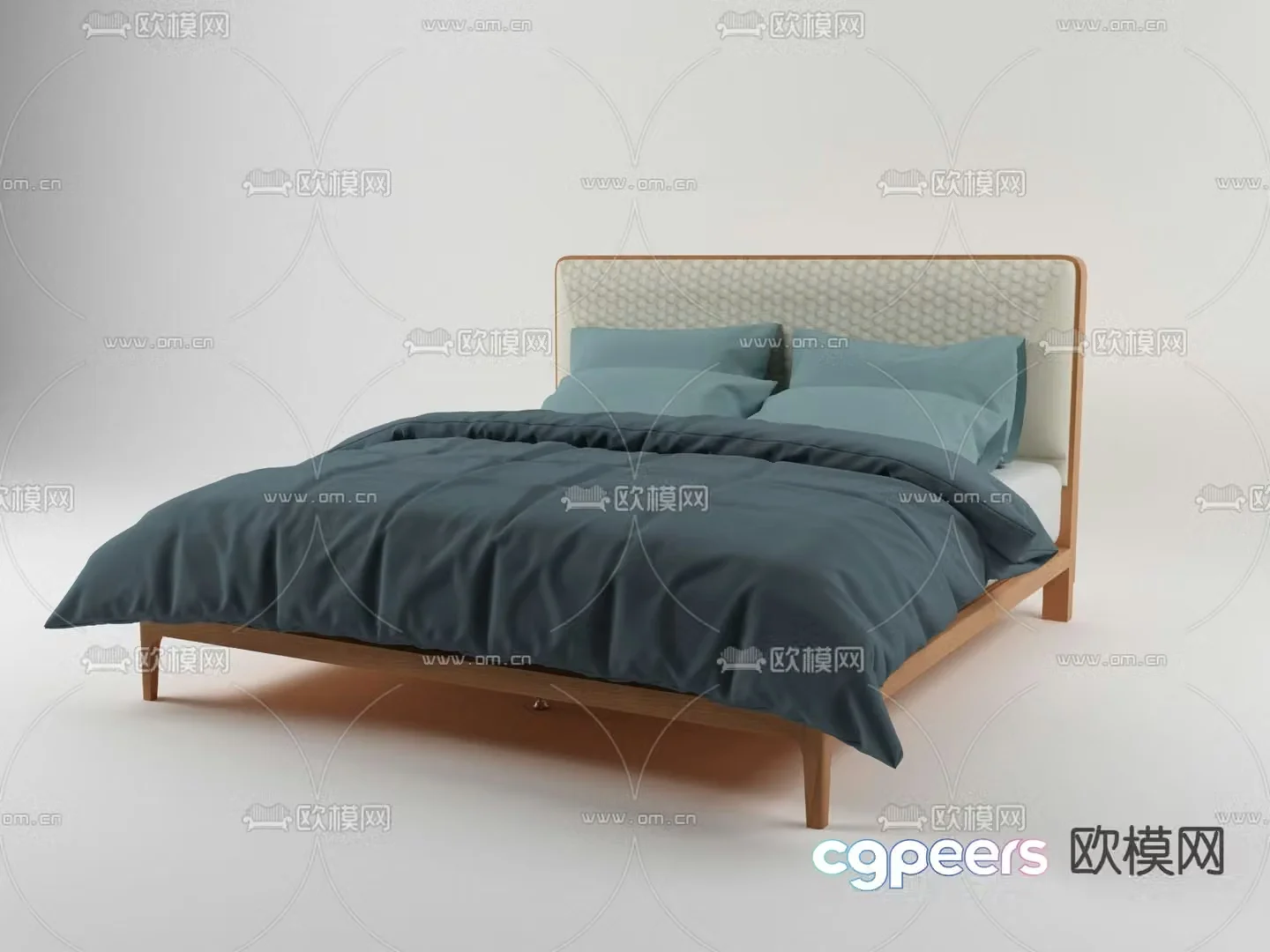 Double bed 3d model