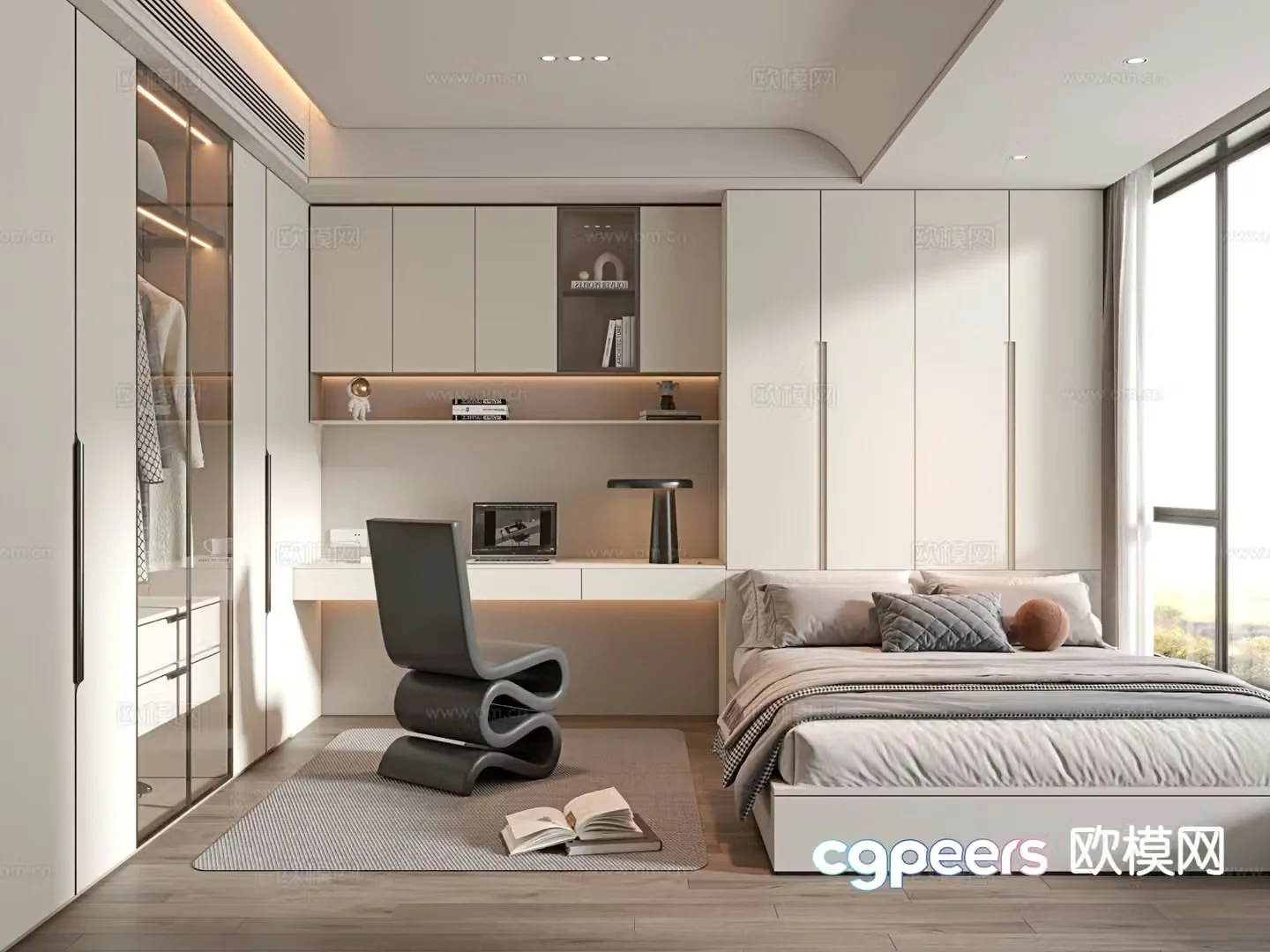 3d model of tatami bedroom and second bedroom