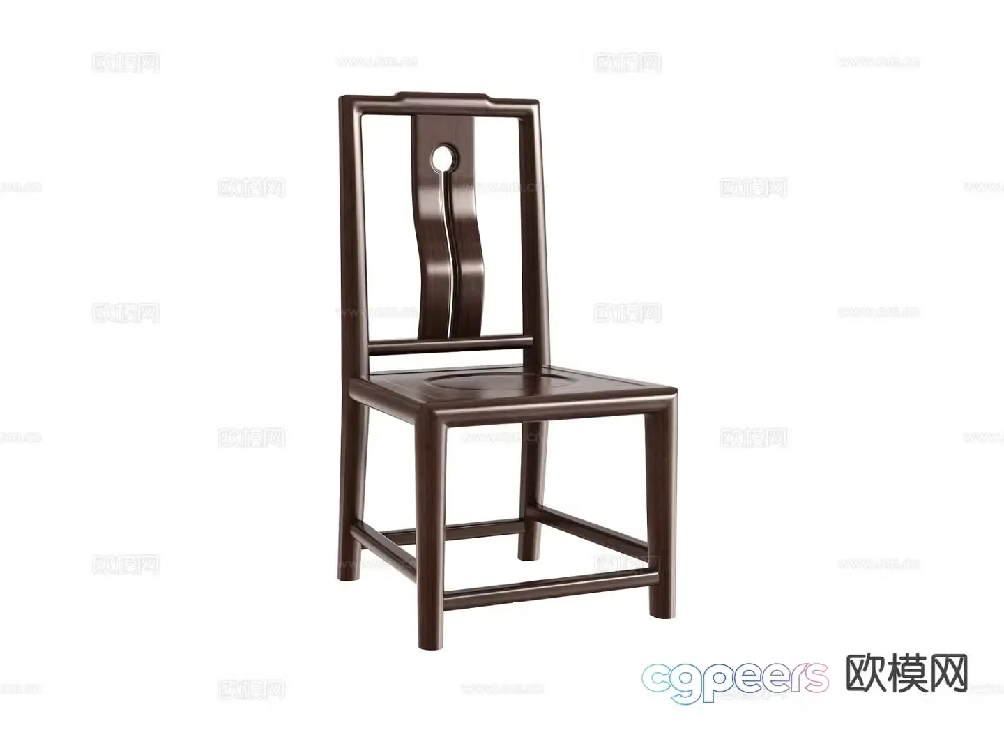 New Chinese style chair dining chair 3d model