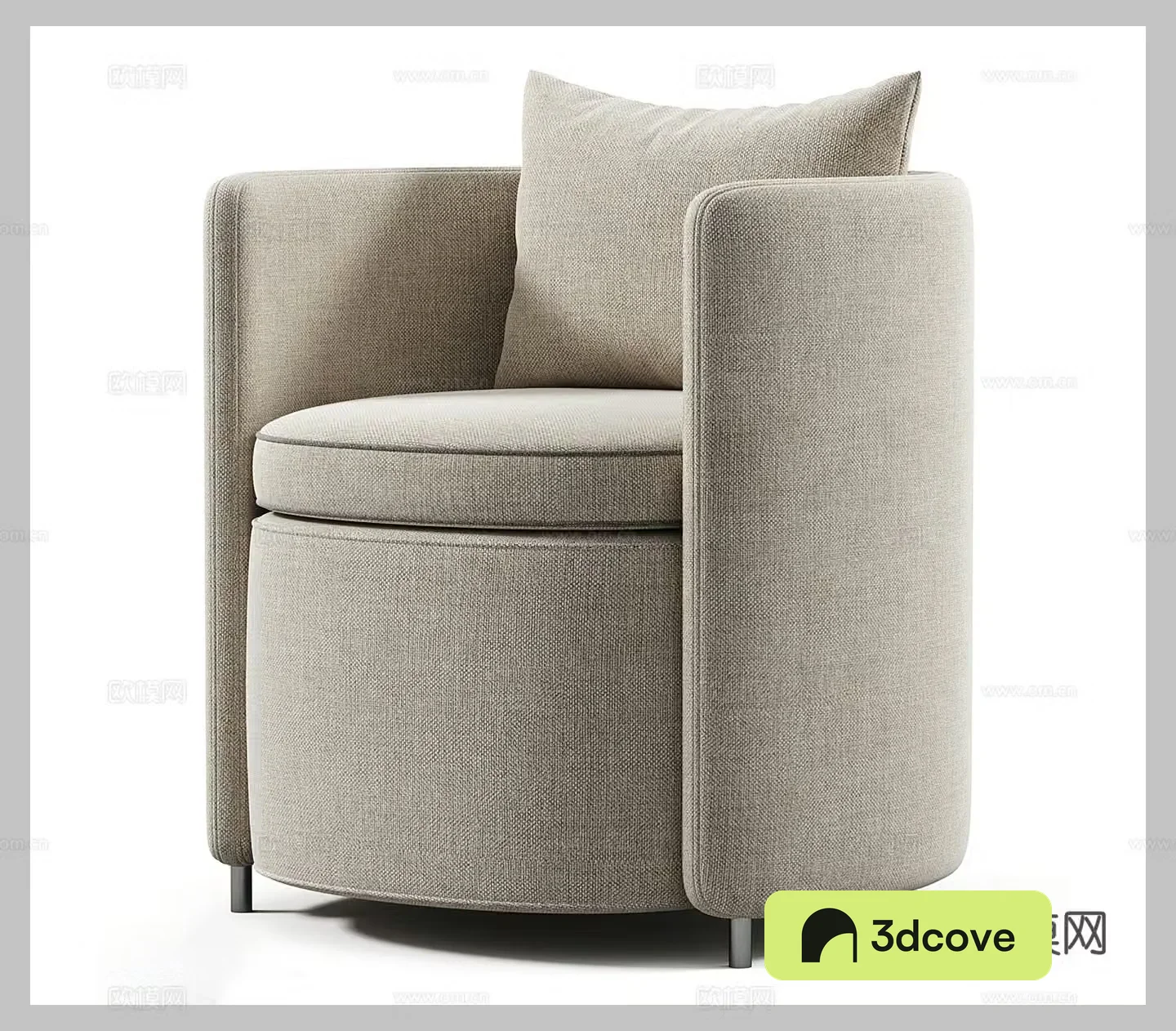 Simple single sofa Fabric casual chair Fabric single chair Fabric dining chair