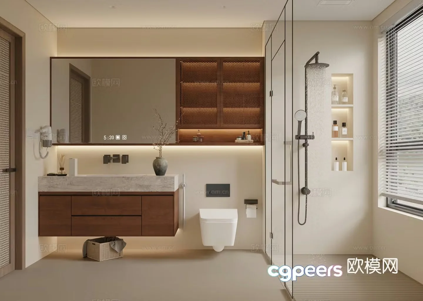 Wasabi Middle Style Bathroom 3D Model