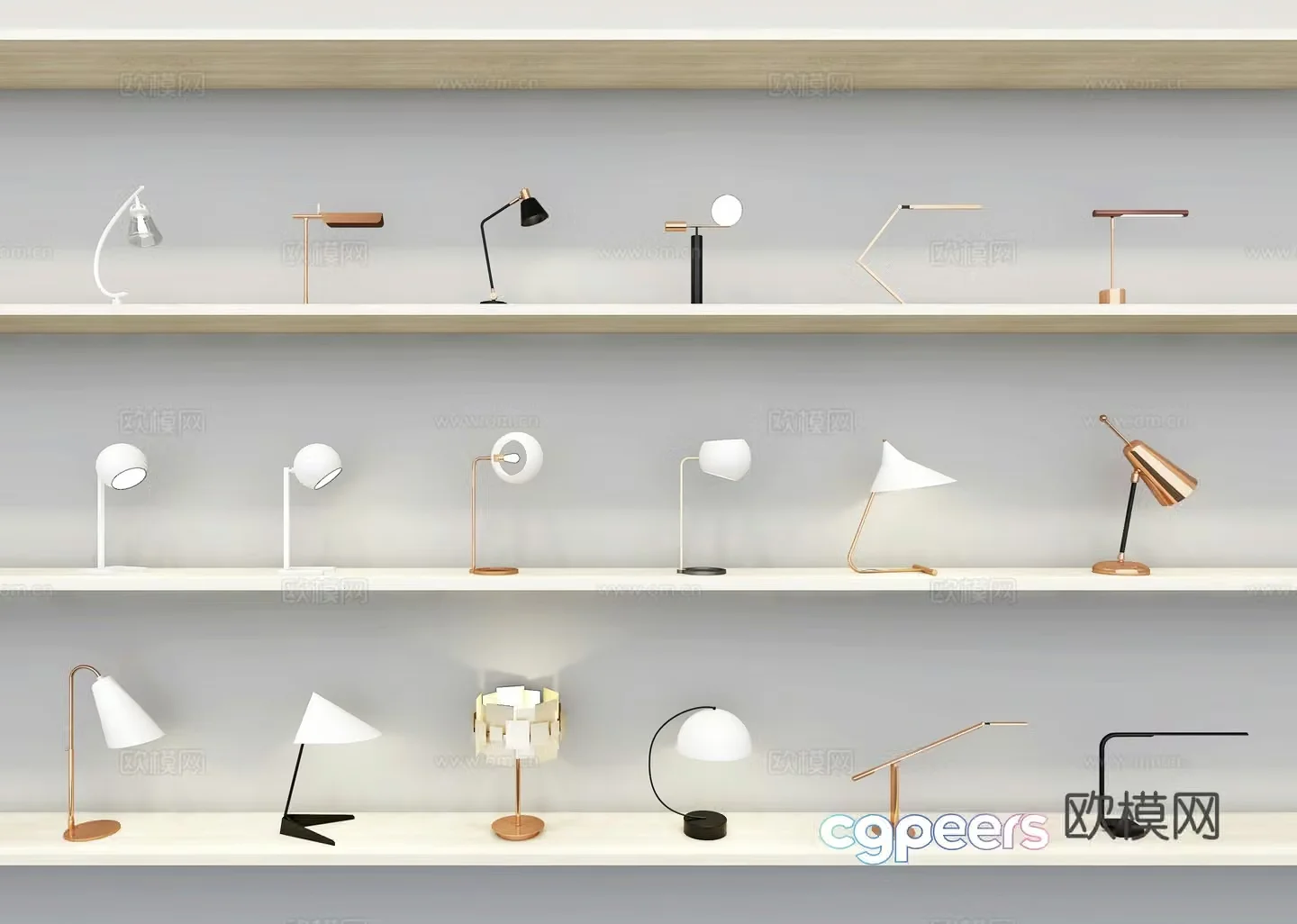 Modern small desk lamp 3d model