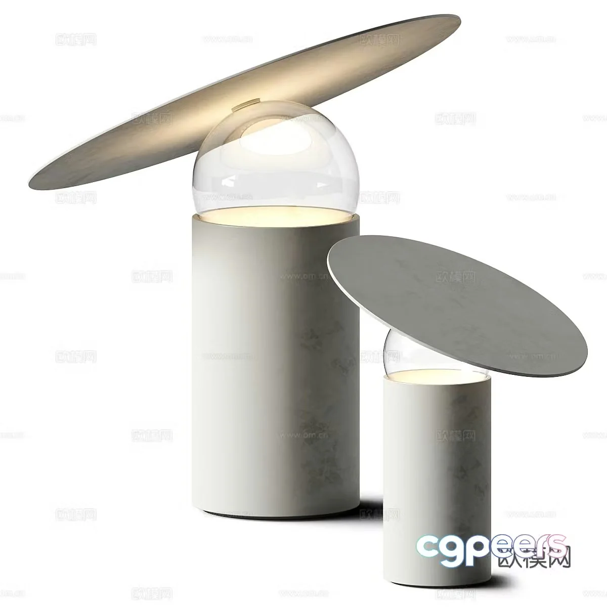 Modern Buddha desk lamp 3d model