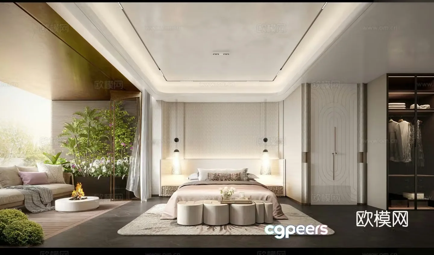 Modern bedroom 3d model