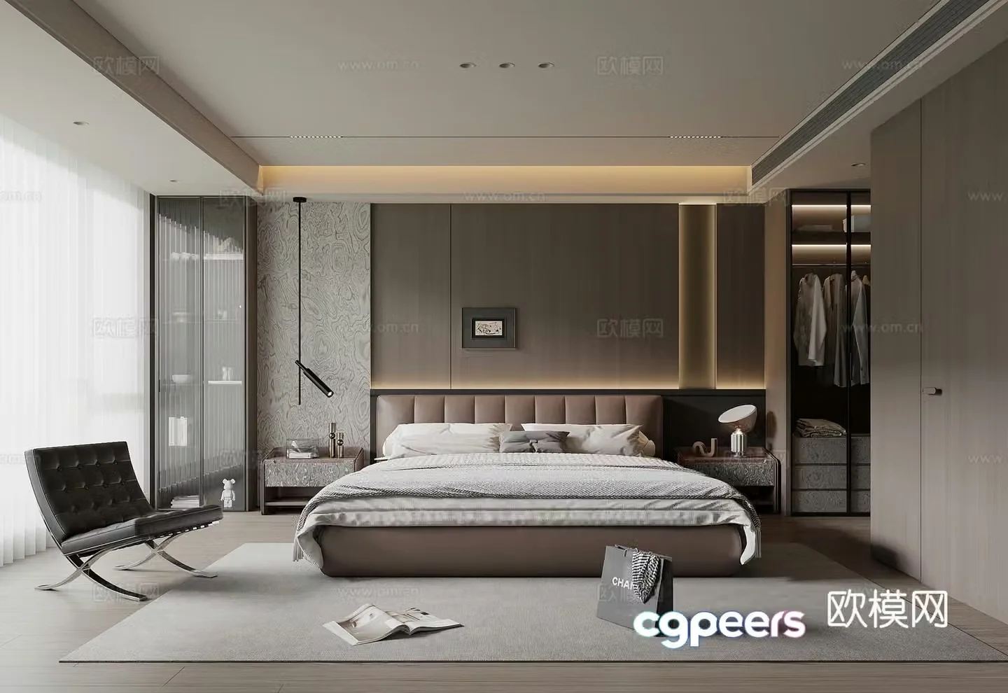 Italian bedroom master bedroom 3d model