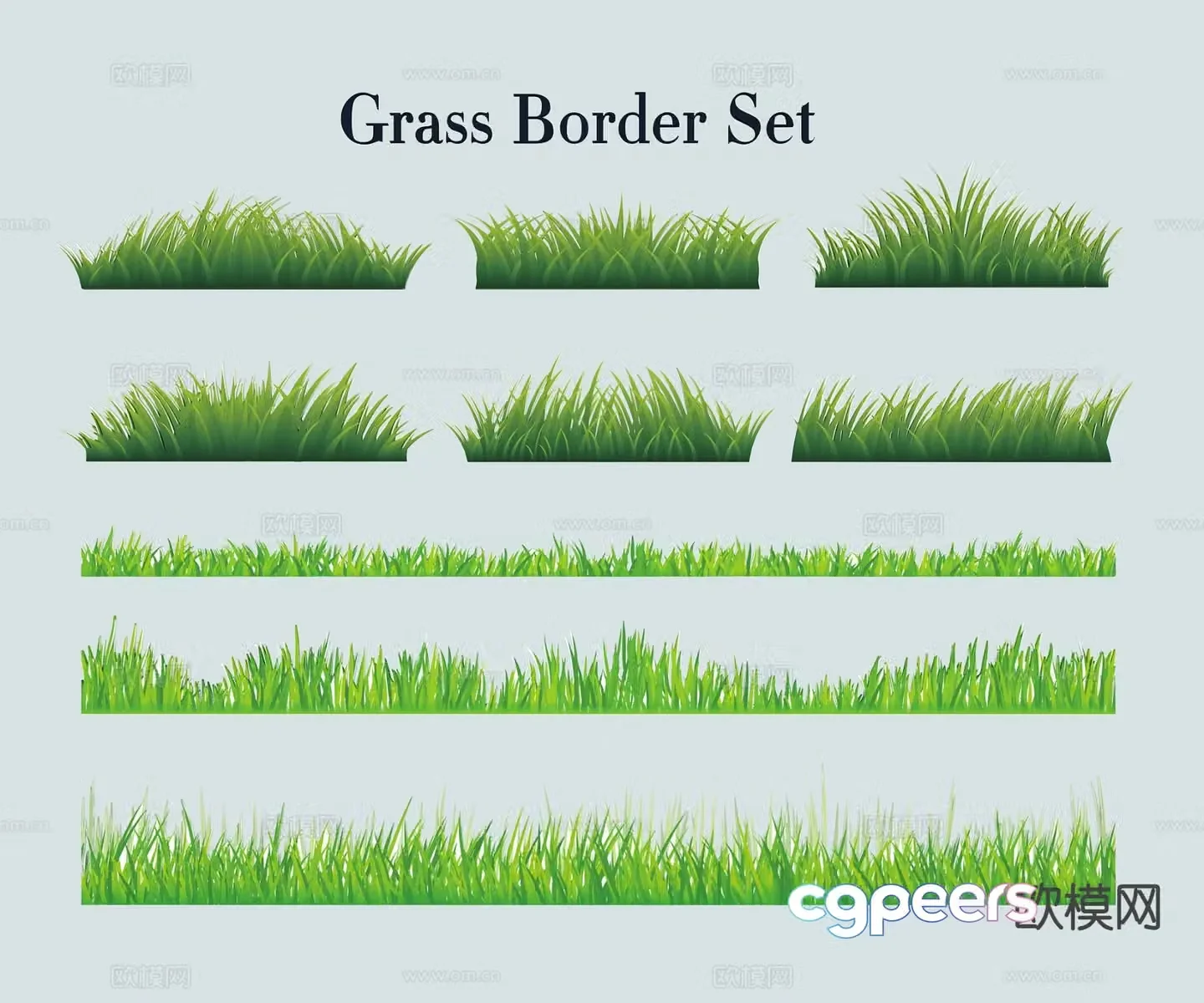 Lawn silhouette flower and grass pattern wall decoration pendant 3d model