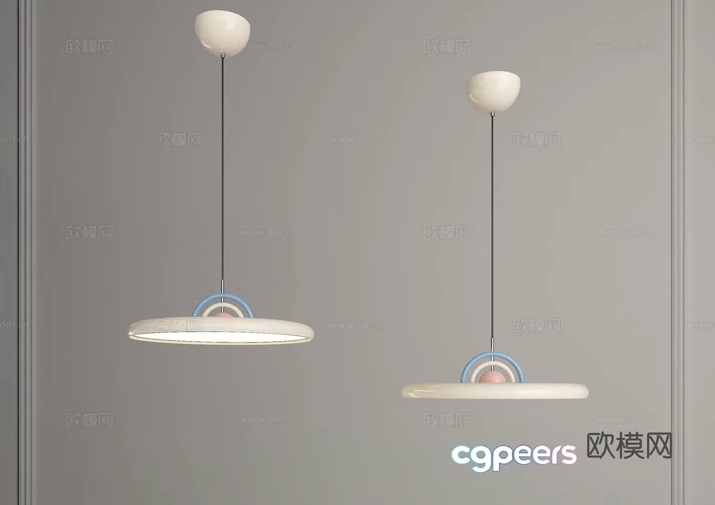 Cream-style chandelier French chandelier Medium chandelier Restaurant chandelier UFO chandelier 3D model