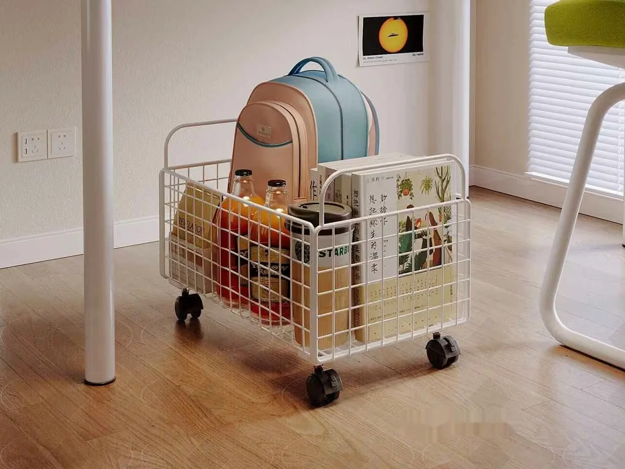 A White Wire Shopping Cart 3D Model – 18771 – CORONA Render