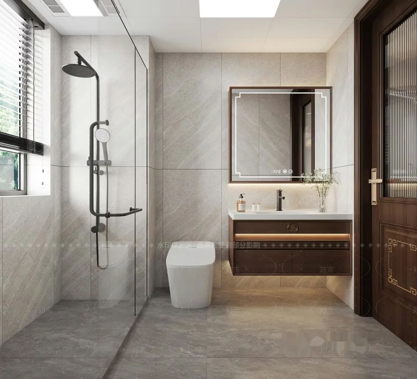 Modern Bathroom Decor 3D Model – 15000 – VRAY Render