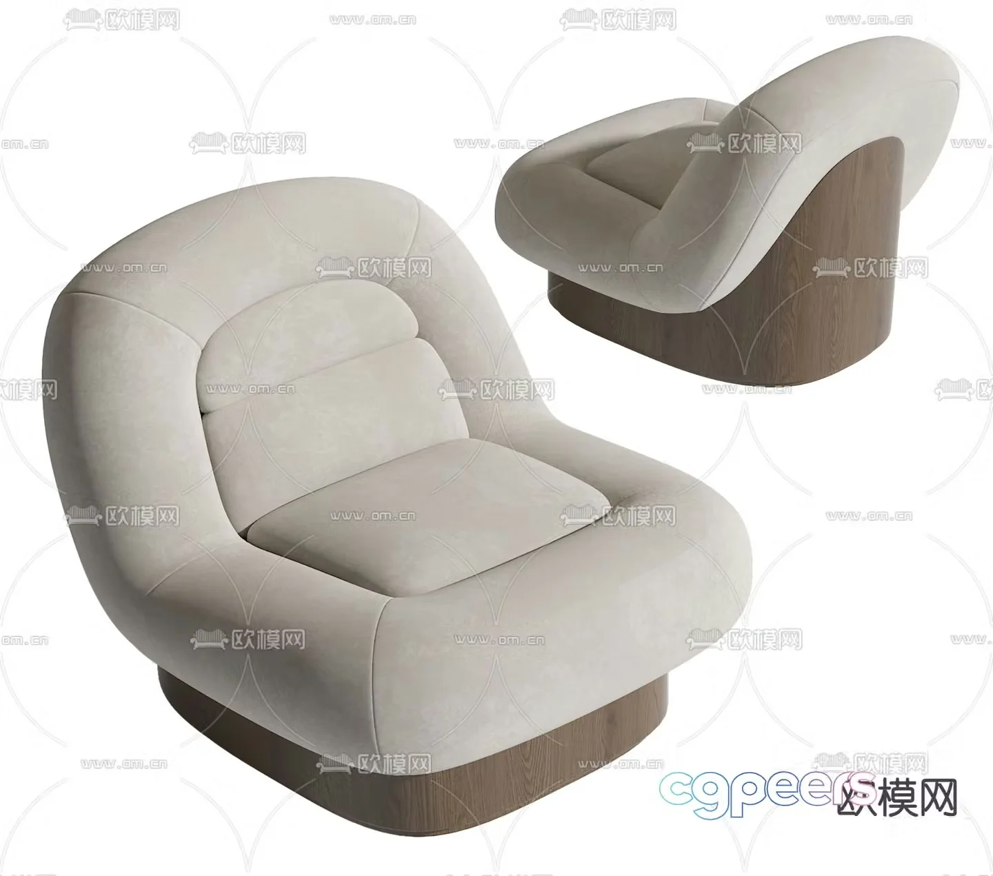 Modern single sofa 3d model