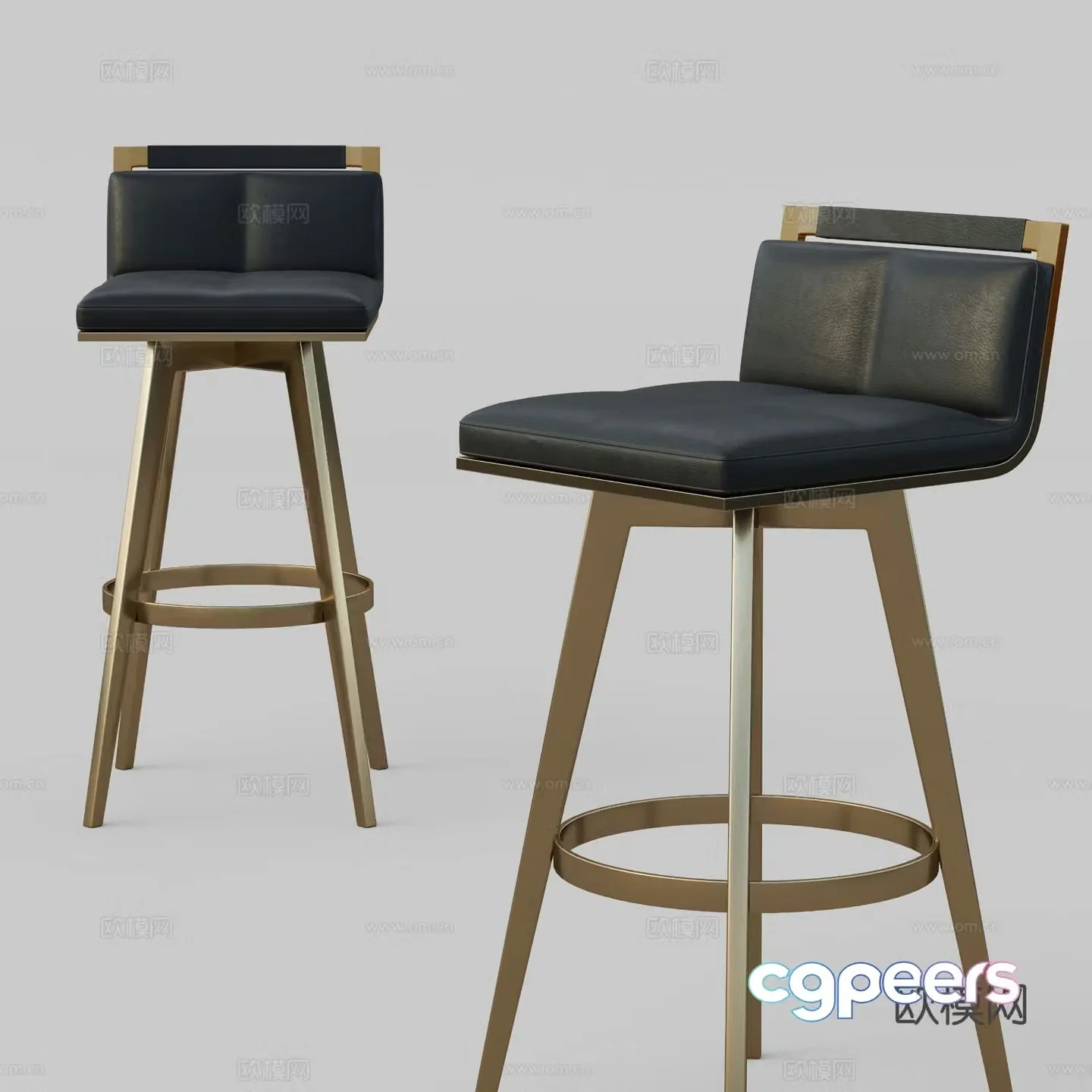 Modern bar stool bar stool high stool 3d model