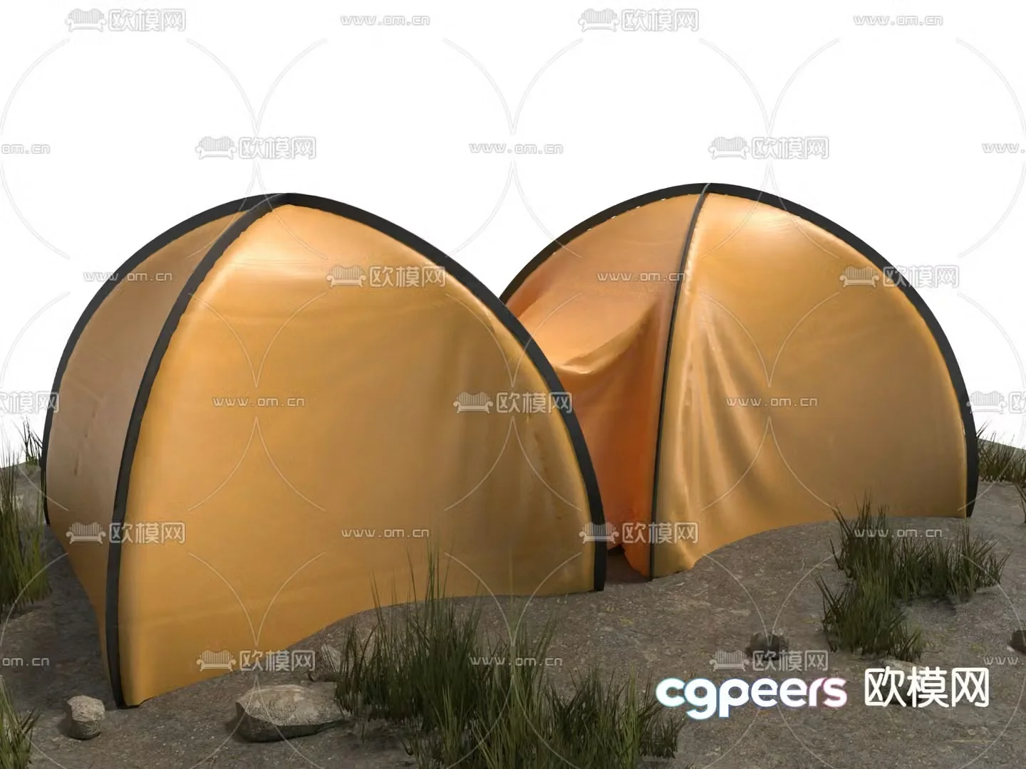 Camping equipment tent 3d model