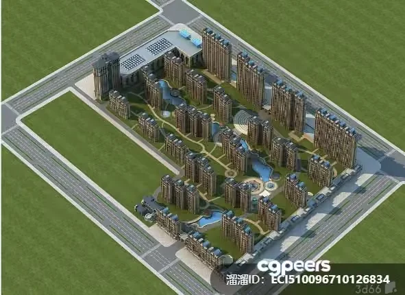 3D Building Model 3D Model – 4195 – VRAY Render